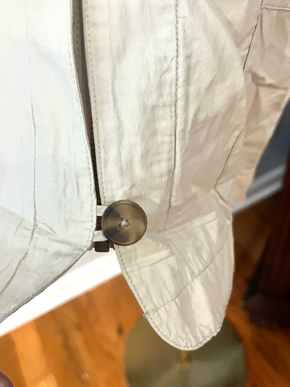 Coldwater Creek Crinkle Twill Jacket Lightweight Travel Metallic Sheen Size M
